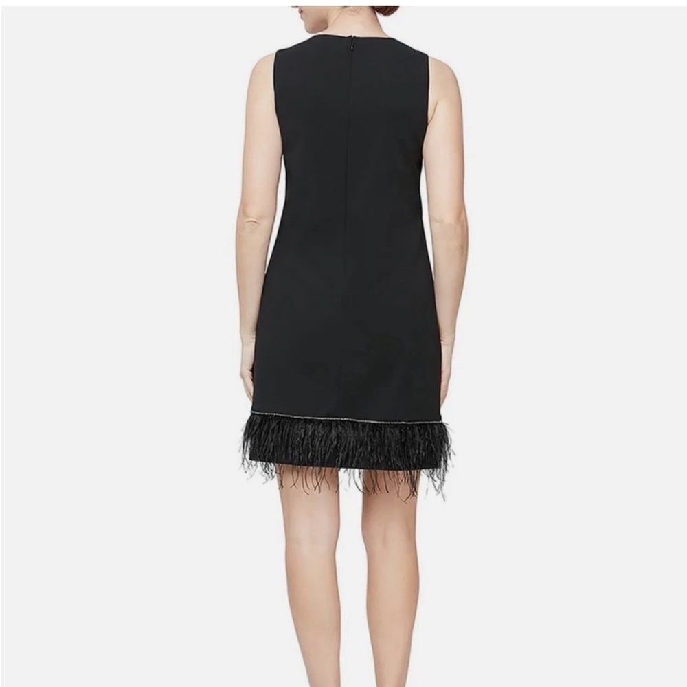 Alex Marie Black Feather & Rhinestone Dress - Picture 2 of 6